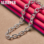 925 Sterling h&otilde;be 18-tolline algne p&otilde;hi kett kaelakee ehted 45cm