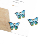 4 tk 15 * 21 mm mitut v&auml;rvi liblikas langev &otilde;lisulamist metallist tarvikud ehete komponentide valmistamiseks DIY kaelakee k&auml;ev&otilde;ru k&otilde;rvar&otilde;ngas 15*21mm 4pcs