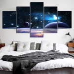 5 t&uuml;kki Maastikul&otilde;uend Maalimine Kosmoseuniversum Kuu t&auml;hed Plakatid ja v&auml;ljatr&uuml;kid Seinakunstipildid elutoa sisekujunduseks Ilma raamita 20x35cm*2 20x45cm*2 20x55cm*1