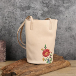 Ehtsast nahast naiste k&auml;ekotid Vintage disainiga &otilde;lakotid naistele Classic Bucket Bag 19*15*31cm beež