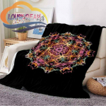 Flower of Life Flanell Ka&scaron;miir soe ja pehme moodne tekk Pl&uuml;&uuml;s diivanvoodi tekk Piknikutekk 75x90cm