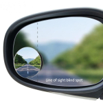 2pcs Rear view mirror 360 Wide Angle Adjustable Round Convex Blind Spot Mirror Car Vehicle Side Mirror Car Rearview Car 2pcs gray