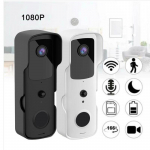WIFI uksekell Tuya nutikas video uksekell veekindel &ouml;&ouml;n&auml;gemine koduvalve 1080P FHD kaamera digitaalne visuaalne sisetelefon V30S must