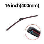 Car Wiper blades Universal Frameless Bracketless Car Soft Double Rubber Strip Windshield Blade Windscreen Wipers 16 inch (400mm)