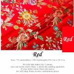 Lilleline žakaarkangas etniline damask brokaatkangas satiin kunstsiidist retro k&auml;sit&ouml;&ouml; Qipao kleidi jaoks 75 * 100 cm punane