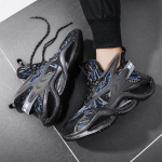 Four Seasons Meeste tossud Populaarne mood Paksu tallaga k&auml;rbsega kootud spordijalatsid Meeste kingad 39-44 39 sinine