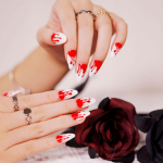 24 tk/komplekt Quick Nial Halloween Spider Long Wearing k&uuml;&uuml;nekleebised viimistletud manik&uuml;&uuml;r
