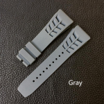 Punane must roheline hall oranž kollane valge pehme silikoonkummist kellarihm Richardi kella jaoks Mille RM011 RM050 rihmaga k&auml;ev&otilde;ru With black clasp hall v&auml;rv