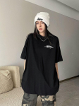 Suurem&otilde;&otilde;tmelised graafilised puuvillased T-s&auml;rgid Naiste Harajuku Hip Hopi stiilis T-s&auml;rgid Naiste Grunge Y2k Korea t&auml;navar&otilde;ivad Valged mustad topid S valge