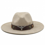 Lihtne naiste meeste seemisnahast &otilde;&otilde;nsa l&auml;&auml;nekauboi m&uuml;ts moev&ouml;&ouml;ga Gentleman Lady Jazz Cowgirl Toca Sombrero m&uuml;ts 56-58CM
