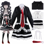 Anime Danganronpa Celestia Ludenberg Yasuhiro Taeko Cosplay Kost&uuml;&uuml;m Parukas Kleidiga, sealhulgas s&auml;rk, lips, sokid, r&otilde;ivad Halloween L-(Costume+Wig)