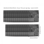 25 tk K&ouml;&ouml;k must hall kiviefektiga mosaiik traditsiooniline PVC plaatide kleebised isekleepuv seinakaunistus S must