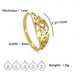 Irish Knot Celticsi t&auml;hts&otilde;rmus naistele &Uuml;leloomulik Pentagram Wicca Amulet Paaris&otilde;rmused Roostevabast terasest ehted Kingitused 6