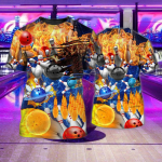 Bowlingu T-s&auml;rk Meestele Suvine l&uuml;hikeste varrukatega O-kaelusega dressipluus 3D Print Street Funny Top Suur Unisex r&otilde;ivaste T-s&auml;rk Camisa 6XL