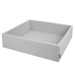 KiddyMoon ruudukujuline pallibassein 120x30cm/ilma pallideta 7cm kandilised palliaugud beebidele m&auml;ngivad v&auml;ikelapsed, helehall