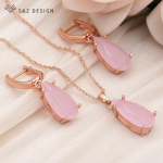 Stiilsed veetilga kuupmeetrist tsirkooniumoksiidist rippuvad k&otilde;rvar&otilde;ngad, ehtekomplektid naistele, elegantne pulmaripats kaelakee kingitus