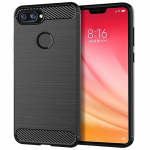 Harjatud tekstuuriga &uuml;mbris Xiaomi 8 Lite silikoon&uuml;mbriste jaoks Xiaomi Mi8 lite mi 8lite luksusliku s&uuml;sinikkiust pehme TPU telefoni kate jaoks Mi 8 Lite must