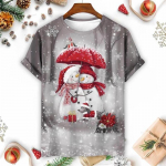 Naljakas j&otilde;uluvana tr&uuml;kitud T-s&auml;rk meestele Cartoon Elk muster X'mas riided mood O-kaelus l&uuml;hikeste varrukatega topid Suured T-s&auml;rgid S