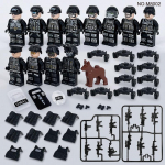 12tk M8002 Black Special Police ehitusklotsid ehitusklotsid m&auml;nguasi