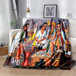 Etioopia maalikunst Aafrika tekk, pehme tekk koju Magamistoa voodi Diivani Piknikuks Reisikontori puhkekate tekk lastele 130x150cm
