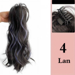 MISSQUEEN s&uuml;nteetiline k&uuml;&uuml;nis pikk lokkis laineline hobusesaba klamber juuksepikendustes pehme parukas naistele igap&auml;evaseks kasutamiseks juukseaksessuaarid 30cm