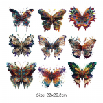 9 tk/komplekt Butterfly termokleebis Kuumuskleepuvad riided plaastrid kapuutsid isetehtud T-s&auml;rk Parches Ropa soojus&uuml;lekande triikraud peal plaastrid