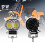 LED-objektiivi kohtvalgusti valge kollane punane sinine tuli &ouml;&ouml;kull lisaudutulelatern topeltklaasidega prožektorid mootorratta ATV vankrile