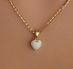 Etioopia opaalist s&uuml;damekujuline v&auml;&auml;riskividega kaelakee, h&otilde;bedane v&otilde;luehted, 925 h&otilde;be, ilus kingitus valentinip&auml;evaks, kullatud kaelakee 18 inch