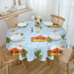 K&auml;sitsi maalitud k&otilde;rbekaamel kaktused pilved &uuml;mmargune laudlina veekindel lauakate pulmapeo kaunistuseks s&ouml;&ouml;gilaua kate 4pcs 33x48 Table mat