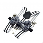 Meeste poiste p&uuml;ksid Suspenders W/ Bow- Heavy Duty Y-kujuline 1, nagu kirjeldatud