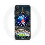 Coque Samsung Galaxy A02 psg logo stade nuit tour eiffel