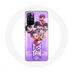 &Uuml;mbris Xiaomi Redmi Note 11s 5G BTS TinyTAN animatsiooniplakatile RM Jin Suga J-Hope Jimin Jungkook ja V