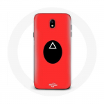 &Uuml;mbris Samsung Galaxy j7 2017 Squid Game Mask Soldier Triangle jaoks