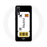 Coque pour Samsung Galaxy A02 Billet d'avion Madrid Espagne