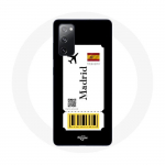 Coque pour Samsung Galaxy S20 FE Billet d'avion Madrid Espagne