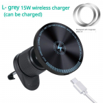 Magnetiline juhtmevaba laadija Apple Androidi &uuml;likiire laadija autolaadija 15 W mobiiltelefoni hoidjale L hall