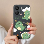 Xiaomi Redmi Note 13 Pro 13R 13C K60 Ultra K70 Pro K70E &uuml;mbrisele armsa dinosauruse k&otilde;rgekvaliteedilise matt vedela silikoonist tagakaane kaitsekesta kaitserauad Xiaomi Redmi K70