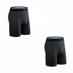BONITOS 2tk Pikad Meeste Alusp&uuml;ksid Ventileerivad Bokserid Aluspesu meestele &Uuml;hev&auml;rvilised alusp&uuml;ksid S tumehall v&auml;rv