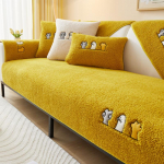 Paks pehme diivani kate Talvine soe diivanipadi libisemiskindlad diivanikatted elutuppa L-kujulise seljar&auml;tiku osaga diivanimatt 70x70cm sinine