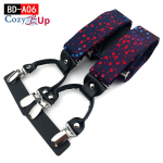 T&auml;iskasvanute meeste Y-kujuline 6 klambriga žakaarkangast nahast rihm, reguleeritav elastne seljarihm Meeste traksid koos p&ouml;&ouml;rlevate konksude ja elastsete rihmadega Y-seljaosa