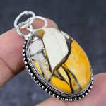 Natural Mookaite Gemstone Handmade 925 Sterling Silver Gift Pendant 2.05 m8n63