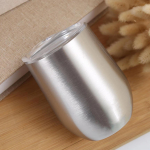 Munakoore tass roostevabast terasest U-kujuline munatass topeltvaakumpott-k&otilde;huga punase veini klaasi kingitus 12oz valge