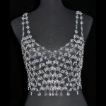 L&auml;bipaistev rinnahoidjakett, elegantne minimalistlikus stiilis h&otilde;betatud rinnakett kehaketi ehted lavale ja esinemisele