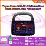 Android 2 Din Auto Multimeediapleier Toyota Passo 2004-2010 Daihatsu Boon Sirion Subaru Peaseade Stereo Carplay GPS Navigatsioon BT WIFI 2+32GB 2+32GB