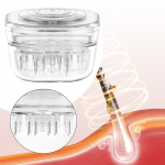 Kompaktne kamm, &uuml;htlaselt jaotatud korduvkasutatavate juukseharjade reisitarbed. must