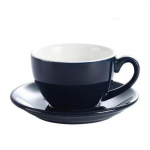 V&auml;rviline lihtne kohvitass ja taldrik, kaheosaline keraamilise tassi komplekt veetass Lilletee tass piimatass