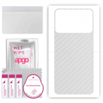 apgo Protective Skin Sticker for the back compatible with Realme V30T, Wrap Film, Foil, Vinyl - Pattern Transparent Carbon