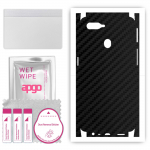 apgo Protective Skin Sticker for the back+sides compatible with Oppo A7, Full Wrap Film, Foil, Vinyl - Pattern Carbon Black