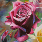 5D DIY Diamond painting Romantic flowers full diamond square/round diamond embroidery cross-stitch set home wall decorative art Round Drill 30x30cm