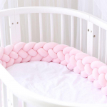 4-haruline pehme s&otilde;lme padi dekoratiivne beebi voodipesu, p&otilde;imitud v&otilde;revoodi, kokkup&otilde;rkevastane kaitseraua padi Four strands of 2.2M roosa